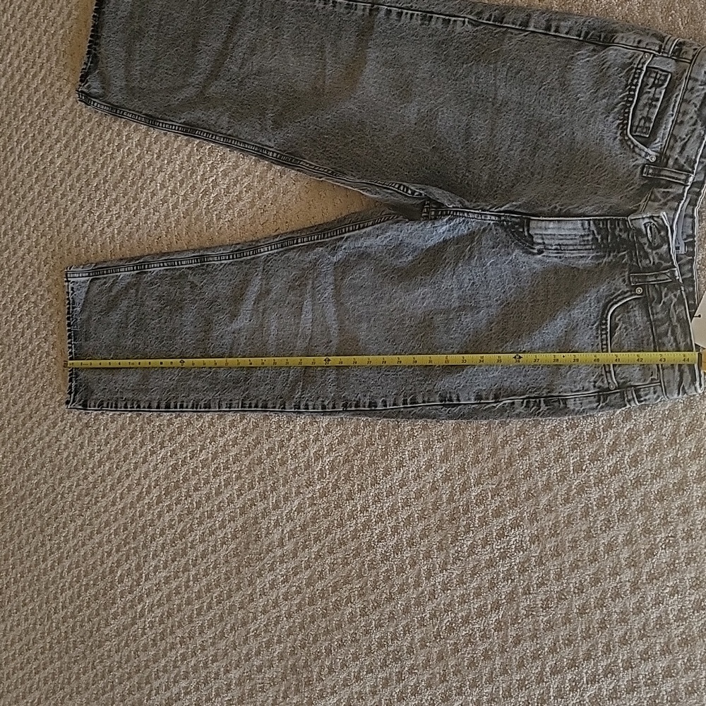 NWT Zara Women's Black Acid Wash Straight Leg Jeans US Sz 4 - Picture 6 of 8